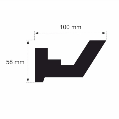 Stuckleiste LED , LED Profil - OL-43 Grau